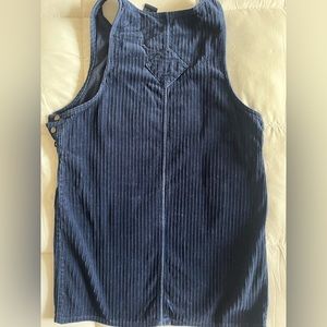 Open soft blue overalls